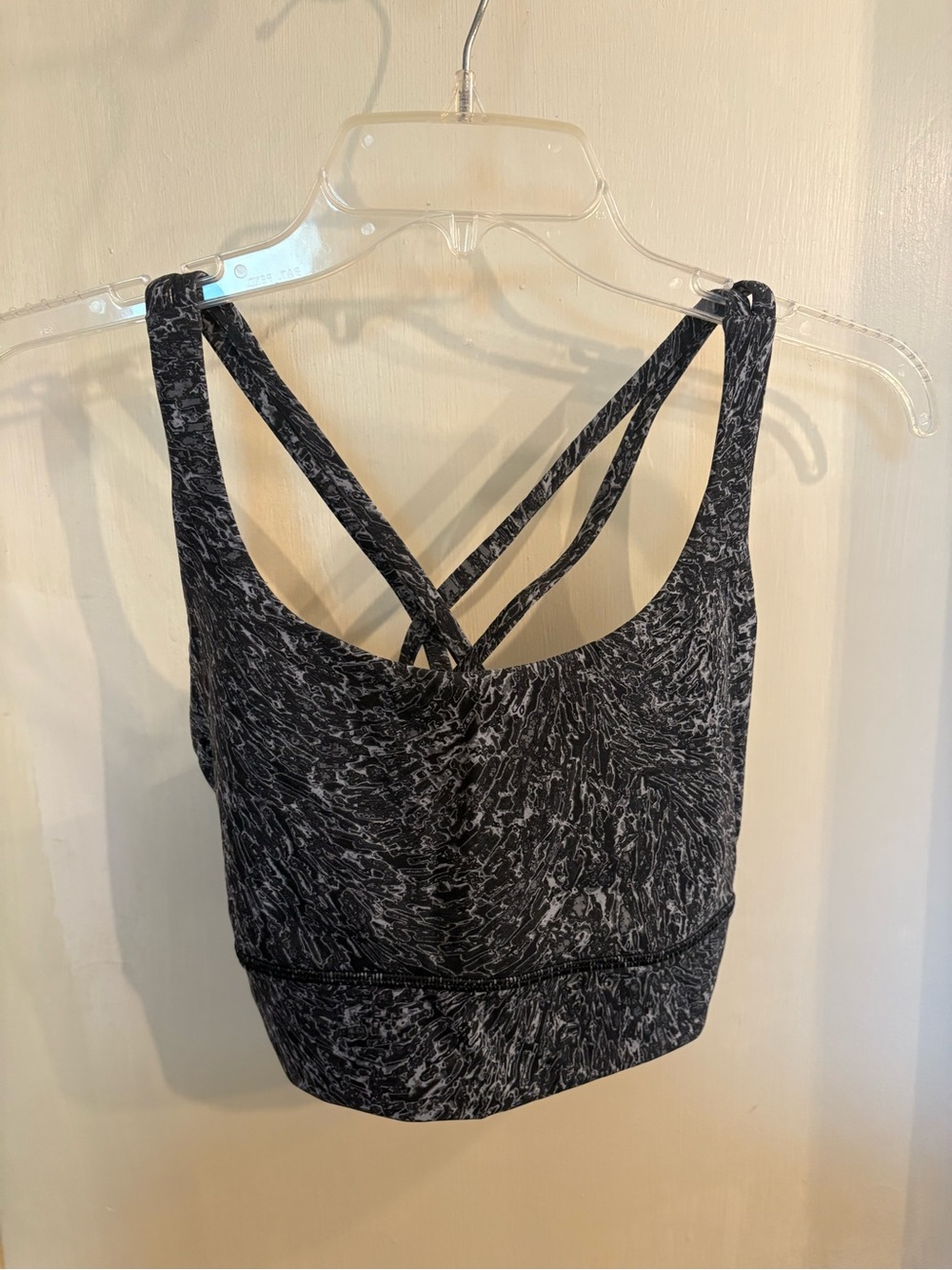 Lululemon black marble sports bra
